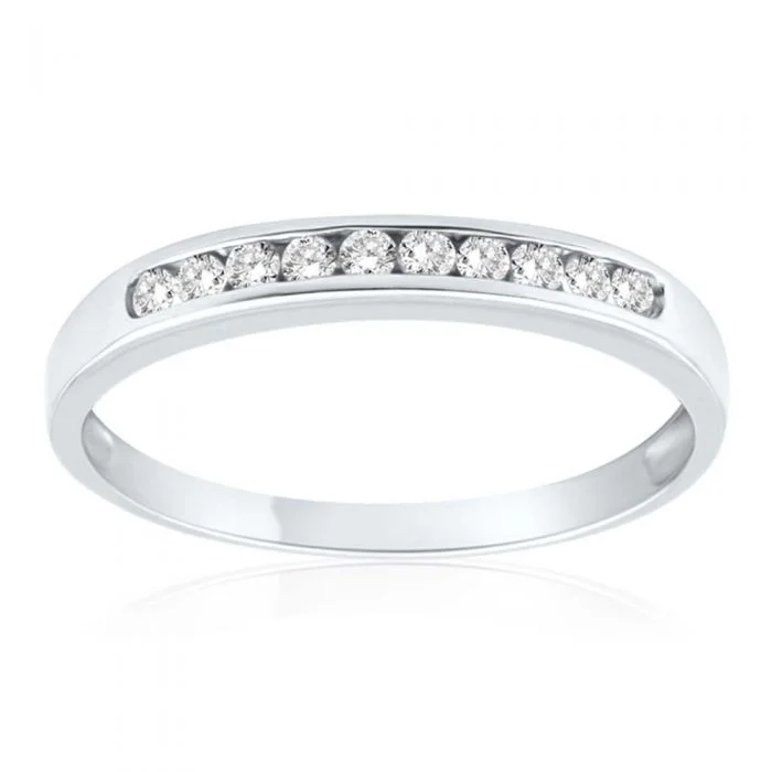 9ct White Gold 1/5 Carat Delightful Diamond Ring