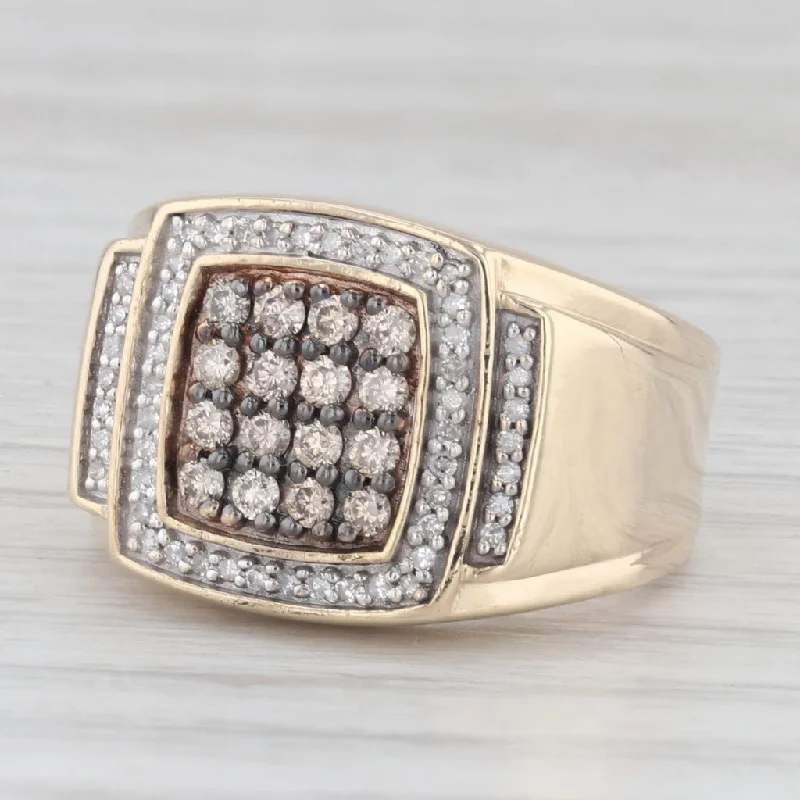 0.43ctw Brown & White Diamond Ring 10k Yellow Gold Size 6