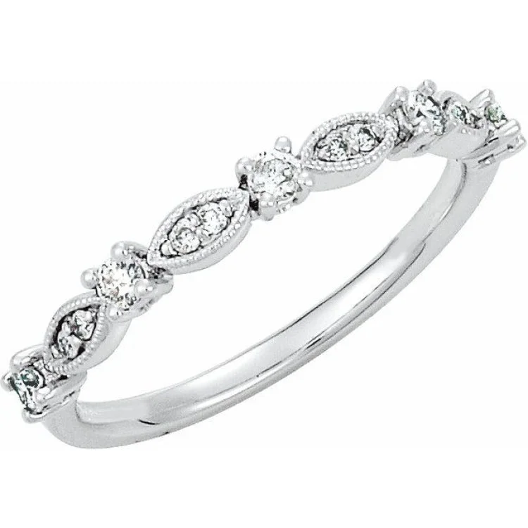 women’s eternity ring-14K White 1/5 CTW Natural Diamond Stackable Ring