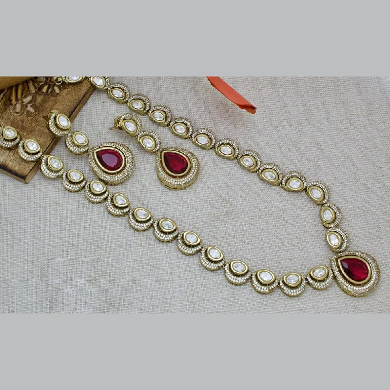 women’s vintage necklace-Manisha Jewellery Gold Plated Austrian Stone Long Necklace Set