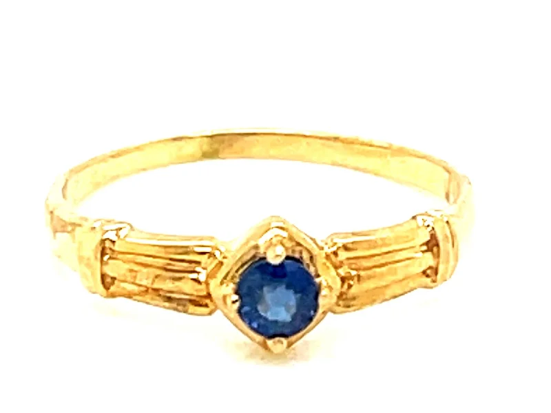 Sapphire and Diamond Ring in 14k Yellow Gold