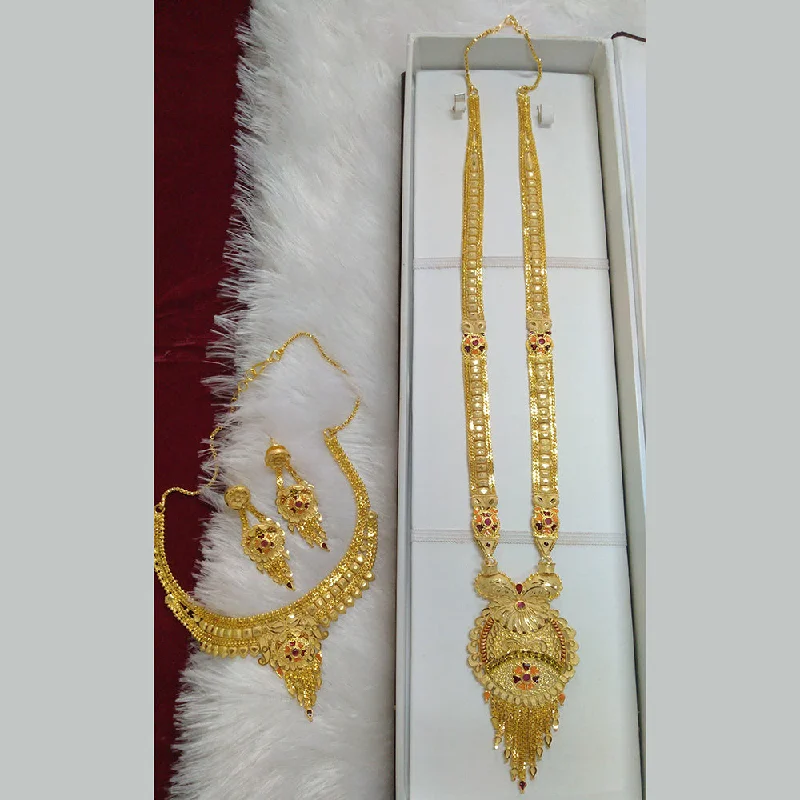 women’s infinity necklace-Pari Art Jewellery Forming Long And Short Necklace Set