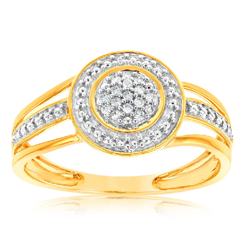 Alluring 9ct Yellow Gold Diamond Ring