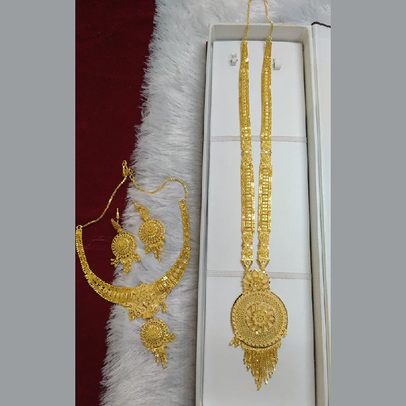 women’s charm necklace-Pari Art Jewellery Forming Long And Short Necklace Set