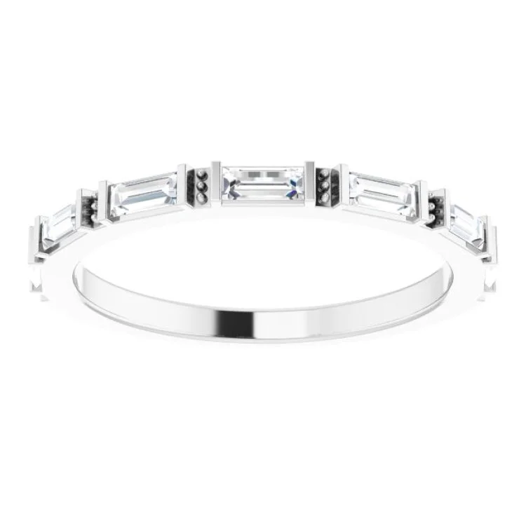 women’s affordable rings-14K White 3/8 CTW Lab-Grown Diamond Anniversary Band