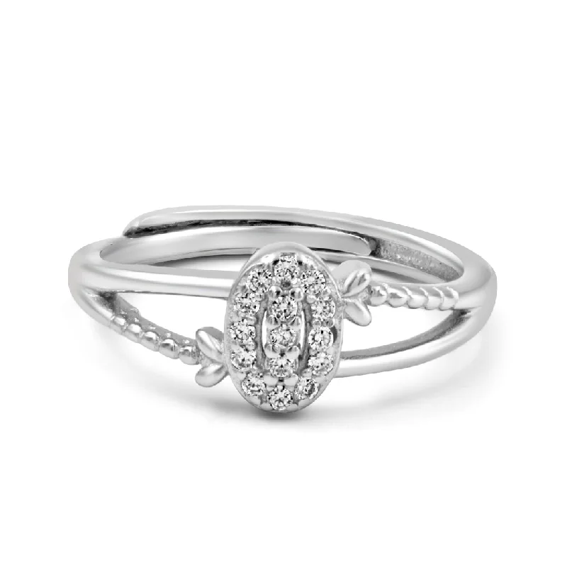 women’s bridal rings-Zarkan Elegant Micro Style 925 Silver Ring