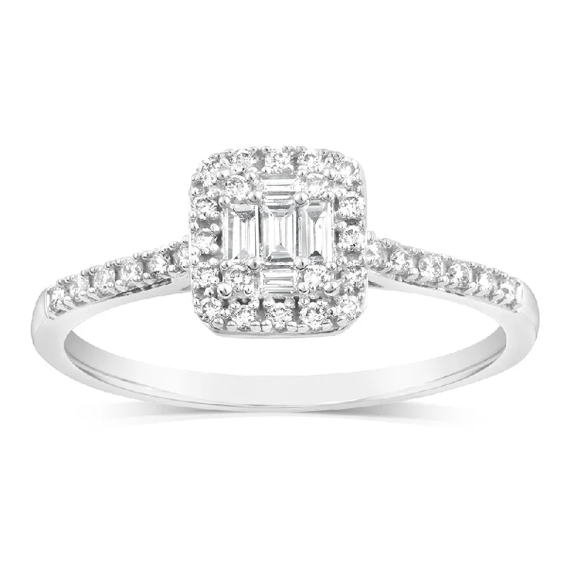 Luminesce Lab Grown 1/4 Carat Diamond Ring in 9ct White Gold