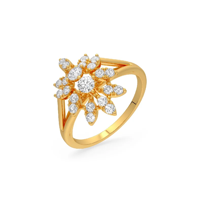 women’s engagement rings with diamonds-Flora Ring