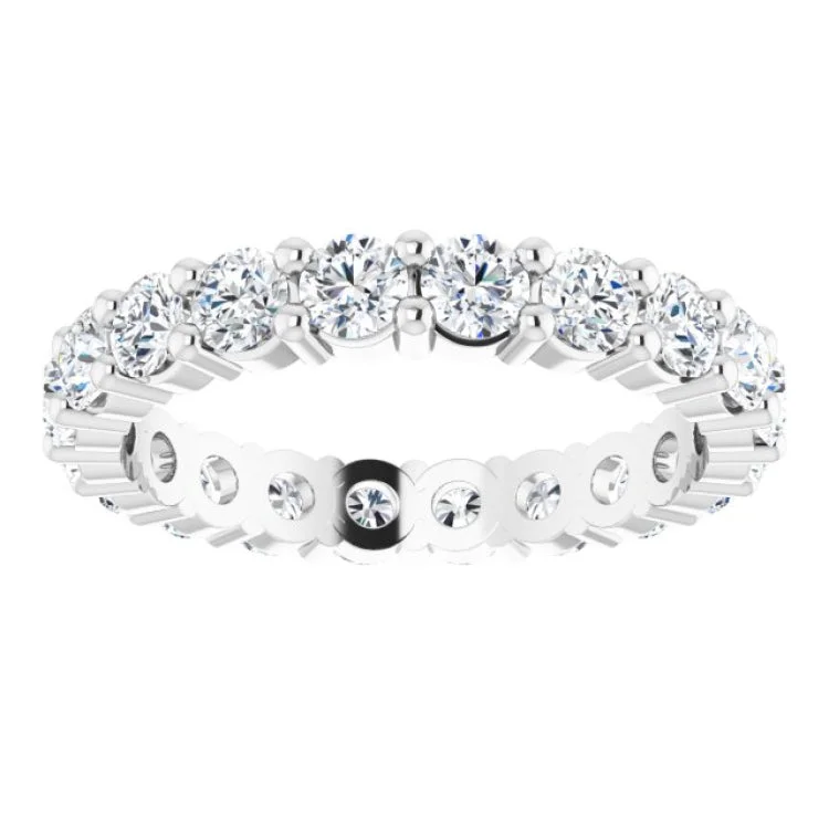 women’s fine jewelry rings-14K White 2 CTW Lab-Grown Diamond Eternity Band Size 7.5