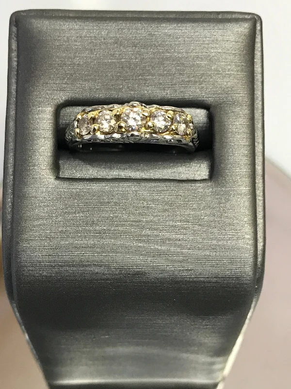 18 Karat Yellow & White Gold Diamond Ring