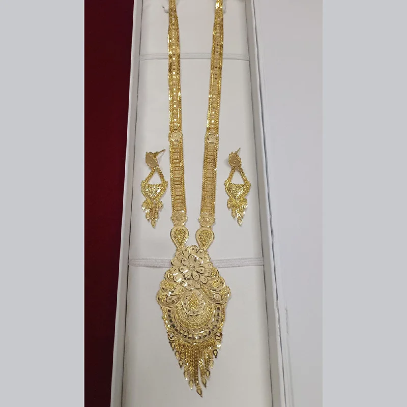 women’s infinity gold necklace-Pari Art Jewellery Forming Long Necklace Set